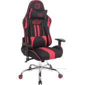 CLP Gaming Bürostuhl Limit XM Stoff mit Massagefunktion schwarz/rot