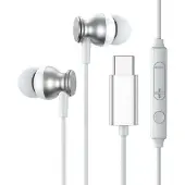JOYROOM Ear-Kopfhörer USB Typ C mit Fernbedienung und Mikrofon silber (JR-EC04 Silver)