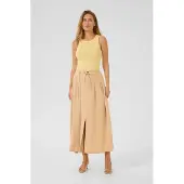Kaffe Midirock "Damen Rock KAillis", Damen, Gr. 44, beige (starfish), Obermaterial: 100% Polyester PES., Röcke Midirock