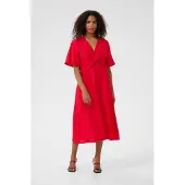 Kaffe Midikleid "Damen Kleid KAjasmin", Damen, Gr. 34, N-Gr, rot (lollipop cc), Obermaterial: 83% Viskose CV. 17% Polyamid PA., Kleider Midikleid