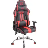 CLP Gaming Bürostuhl Limit XM Kunstleder mit Massagefunktion schwarz/rot