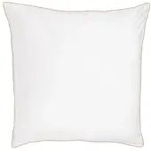 TRAUMSCHLAF Uni Kissenbezug White Collection Pipping 70x90 cm | taupe - weiß