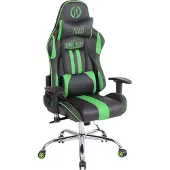 CLP Gaming Bürostuhl Limit XM Kunstleder mit Massagefunktion schwarz/grün