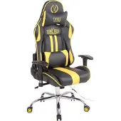 CLP Gaming Bürostuhl Limit XM Kunstleder mit Massagefunktion | Farbe schwarz/gelb