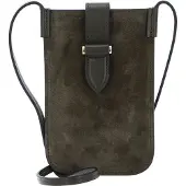 Decadent Leder Handytasche Fiona Mobile Bag Suede Army grün