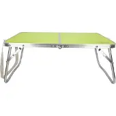 OEM Klappbarer Tisch 60x40x26cm grün Metallrahmen Holzplatte