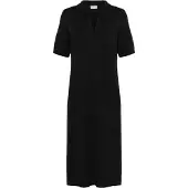 Kaffe Midikleid "Damen Kleid KAlizza", Damen, Gr. M, N-Gr, schwarz (schwarz deep), Obermaterial: 80% Viskose CV. 20% Nylon NY., Kleider Midikleid