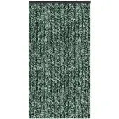 Arsvita Flauschvorhang 90x220 Meliert dunkelgrün - weiß
