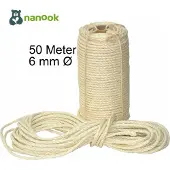 Nanook Kratzbaum Sisalseil Natur 6 mm - 50 m
