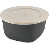 Koziol Frischhaltedose CONNECT BOX 2 mit Deckel, 2 Liter, Moderne Brotdose zum luftdichten Aufbewahren von Brot oder auch Käse, Farbe: dunkelgrau