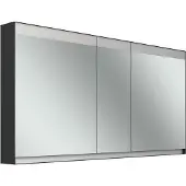 Schneider FILO HCL Spiegelschrank, Unterputz, Lichtband oben, 1495x147x759mm, 3 Türen, 2 Steckdosen