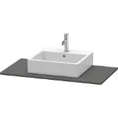 Duravit Konsole XSquare 100x55cm, Graphit matt, mit 1 Ausschnitt