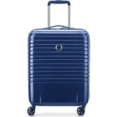 Delsey PARIS Caumartin + 4 Double Rolls Cabin Trolley 55 Slim Line Steel Blue blau