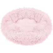 Springos Plüsch Hundebett Katzenbett Hundekissen Hundekorb Schlafplatz Ø 80 cm - Puderrosa