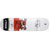 Stiga Skateboard Eule 8.0, Weiß/Schwarz/Rot
