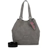 Fritzi aus Preußen Schultertasche Joy01 Rub Shopper Rock grau