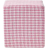 Homescapes Vichy-Karo Pouf rosa-weiß – Sitzwürfel, 36x38 cm