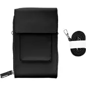 Avizar , Smartphone-Schultertasche aus Kunstleder mit Schulterriemen (130cm), Schwarz