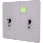 Mendler Akustik-Tischtrennwand HWC-G75, Büro-Sichtschutz Schreibtisch Pinnwand, doppelwandig Stoff/Textil - 65x60cm grau