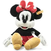 Steiff Kuscheltier - 31 cm. - Minnie Mouse - Schwarz/Rot - - One Size - Kuscheltiere