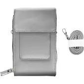 Avizar , Smartphone-Schultertasche aus Kunstleder mit Schulterriemen (130cm), Grau