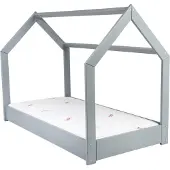 Velinda Matratzenset STANDARD + Hochbett 160x80cm grau