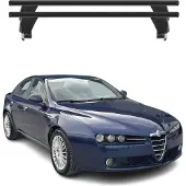 Menabo Dachträger Grundträger für Alfa Romeo 159 2005-2013 Alu Schwarz