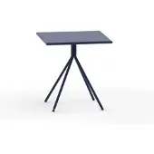 Vermobil Twist Gartentisch Metall Dreibein Kobaltblau 70 x 70 cm Rechteckig
