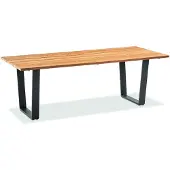 Niehoff Noah Tisch Aluminium Trapezkufe Anthrazit/Teak