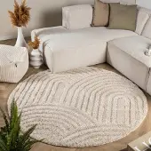 FRAAI Teppich Skandinavisch Rund - Lova Arches Beige Ø 120cm