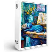 Raxxa Premium-Puzzle "Cat is Sleeping on Piano", 1000 Teile