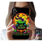Inny producent Hülle für Realme C3 – Hexe, Kessel, Zauberstab, Halloween-Motiv