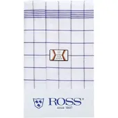 Ross 3er Pack Zwirn Halbleinen Geschirrtücher Karo 60x80 cm | blau - blau