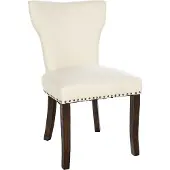 CLP Esszimmerstuhl Zadar Stoff creme Gestell Farbe antik-dunkel
