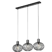 TRIO -Leuchten Pendelleuchte GILA BHT 120x150x33 cm schwarz Hängelampe