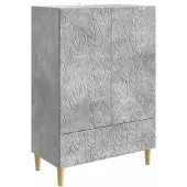 vidaXL Sideboard Betongrau 66 x 34,5 x 95 cm Holzwerkstoff