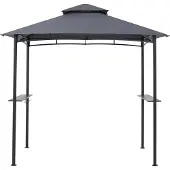 Grasekamp Grillpavillon BBQ 1,5x2,4m inkl. Flammschutzdach grau