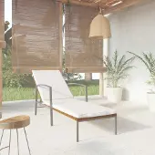 vidaXL Möbel Sonnenliege mit Auflage Poly Rattan Braun - Gartenliegen 317634