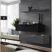 AEA Wohnzimmer Wandregal Sideboard Wohnwände Wandschrank Komplett Set 3tlg. Neu