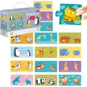 Dodo Puzzle-Duo-Hälften „Mütter und Kinder“ 12 Tierpuzzle-Set 300150
