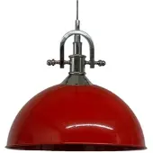 Bamyum Pendelleuchte Esstisch Industrielle Metall Groß Ø 30 cm, Hängelampe Industriell Lampe Vintage Hängeleuchte, Deckenleuchte, Pendellampe - Rot