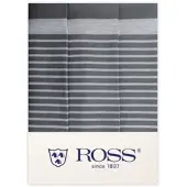 Ross 3er Pack Zwirn Halbleinen Geschirrtücher Streifenfond 50x70 cm | silber - grau