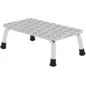 Proregal Arbeitspodest starr | 1 Stufe | Aluminium-Warzenblech | Rutschfeste Kunststoffschuhe