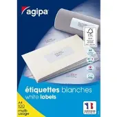 Agipa Universal-Etiketten, 105 x 42 mm, weiß, rechteckig