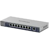 Netgear GS108MX-100EUS, Unmanaged, L2, Gigabit Ethernet (10/100/1000), Vollduplex, Rack-Einbau, Desktop-/Wandmontage
