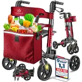 Kesser Rollator Aluminium faltbar, höhenverstellbar & bis 136 kg belastbar