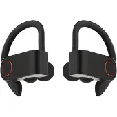 EKO , Bluetooth 5.0 Running Edition Stereo Wireless Ohrhörer mit Mikrofon, Schwarz / Rot