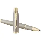 Parker Rollerpen IM Finishing Touch, Sandstein-Oberfläche, Champagner-Akzente