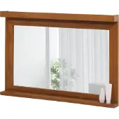 Mendler Teak-Wandspiegel MCW-M87, Bad-/Flurspiegel, Holzrahmen, hochwertiges B-Grade-Teak (Kernholz, 20-30 Jahre), 70x100cm