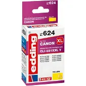 Edding EDD-624 Druckerpatrone, gelb kompatibel zu Canon CLI-581XXLY, Gelb, 10,5 ml, 1 Stück(e), 865 Seiten, Einzelpackung